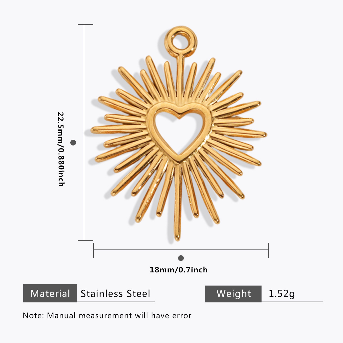 9g Weight Pendant Jewelry Making Type 18*22.5mm, 21*22mm, 9 * 11mm Jewelry Making Size 18K Gold Plated Plating Material Glass Inlay Material DIY Jewelry Accessories Classification 5 PCS/Package Quantity 304 Stainless Steel Material Sun, Moon, Heart Shape, Eye Pattern All Seasons Season Enamel, Inlay Design IG Style Style 5 PCS/Package 18*22.5mm 21*22mm 9 * 11mm 304 Stainless Steel Glass 18K Gold Plated Sun Moon Heart Shape Pendant DIY Jewelry Accessories 4