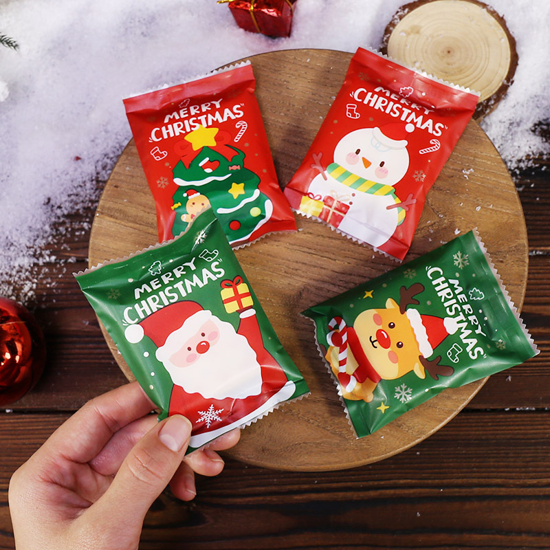 New Christmas Snowflake Crispy Packaging Bag Cookies Candy Packaging Gift Bag Can Be Customized
