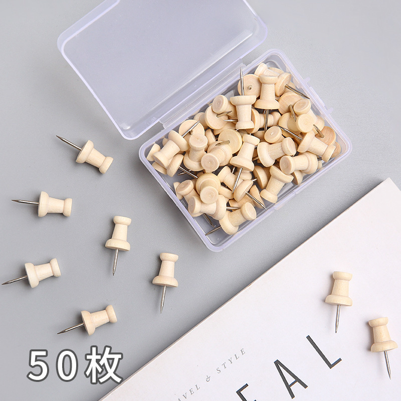 Wooden Push Pins Ins Student Thumbtacks Cork Board Photo Wall Felt Message Board DIY Decoration Fixed Pins Wooden Push Pins Ins Student Thumbtacks Cork Board Photo Wall Felt Message Board DIY Decoration Fixed Pins
