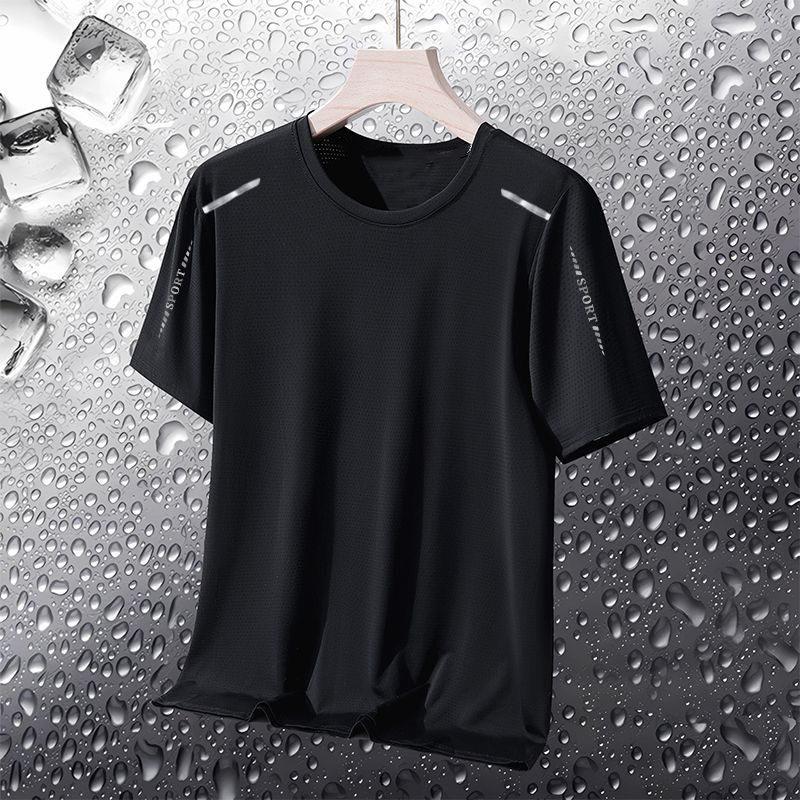 2026 verano nuevo estilo de moda de hielo camiseta de manga corta hombre moda deportiva malla transpirable versátil ropa superior image 13