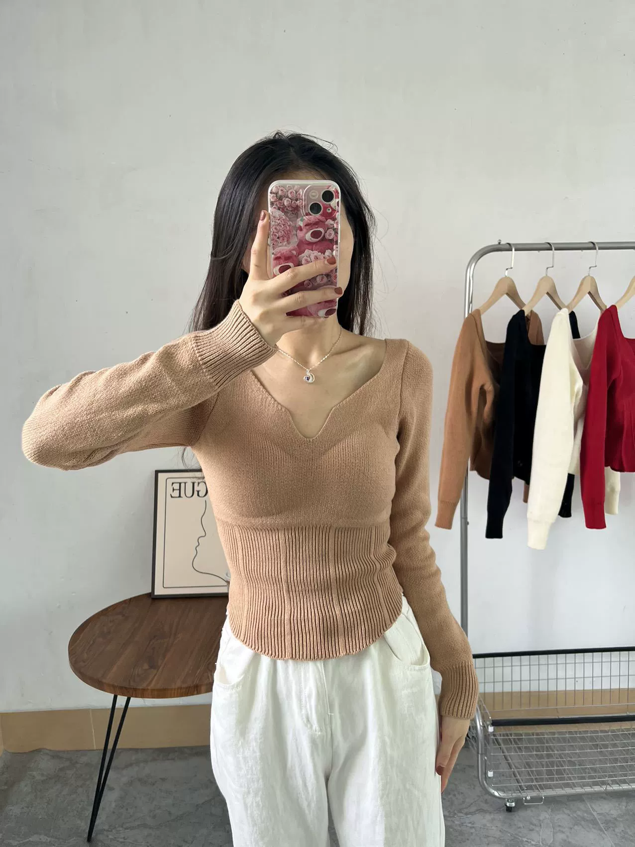 Knitted keep warm long-sleeve, comfortable body-friendly cloth