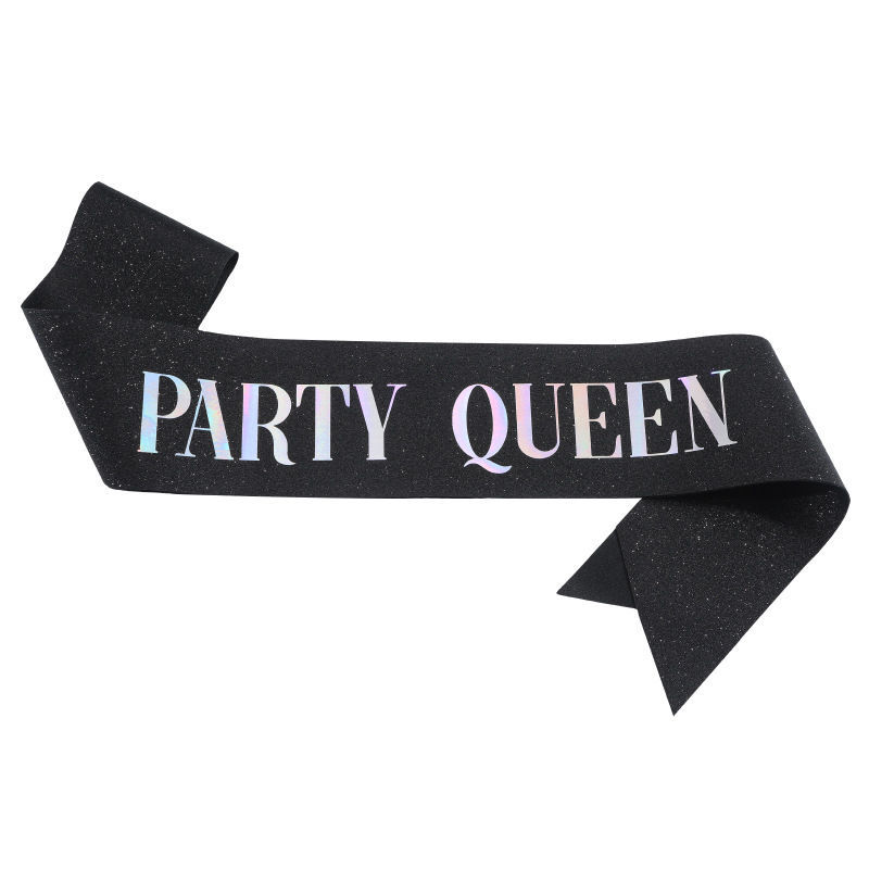 Cumpleaños en stock, banda de cumpleaños, correa de etiqueta, corona de oro rosa, correa de hombro