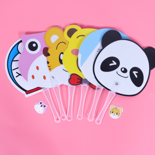 Cute Cartoon Handheld Fan Children's Holiday Gift Prize Fan Advertising Cooling Fan Night Market Street Fan Wholesale