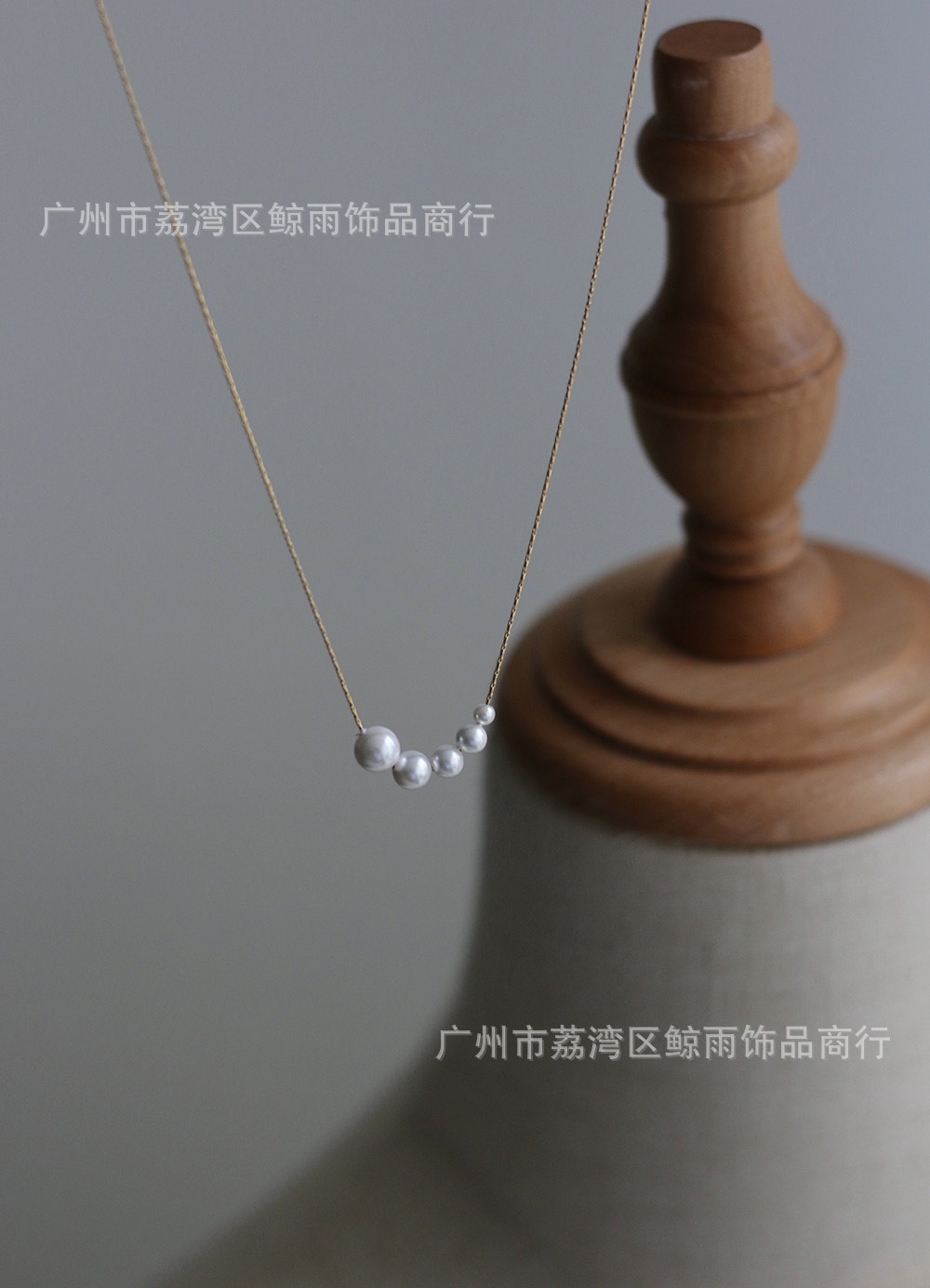 Jewelry Gradient Bubble Five Pearl Collar Chapado En Oro De Acero De Titanio De 18 Quilates display picture 6