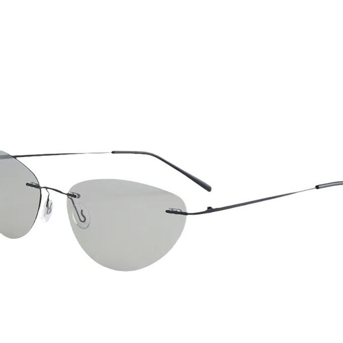 New frameless ultra-light color-changing polarized sunglasses, cat-eye style, night vision driving sunglasses for men and women, manufacturer approved
