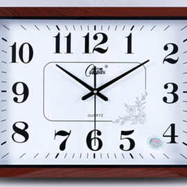 3WKF方形大挂钟超静音办公室客厅钟表中式简约艺术石英表壁挂
