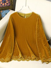 2025秋季新款纯色百搭圆领长袖T恤女装时尚镂空设计丝绒内搭小衫