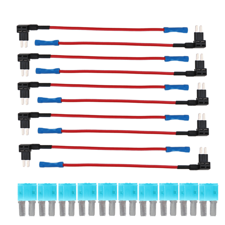 micro2汽车盒M2长脚取电器 10套一包配15A保险丝 带包装