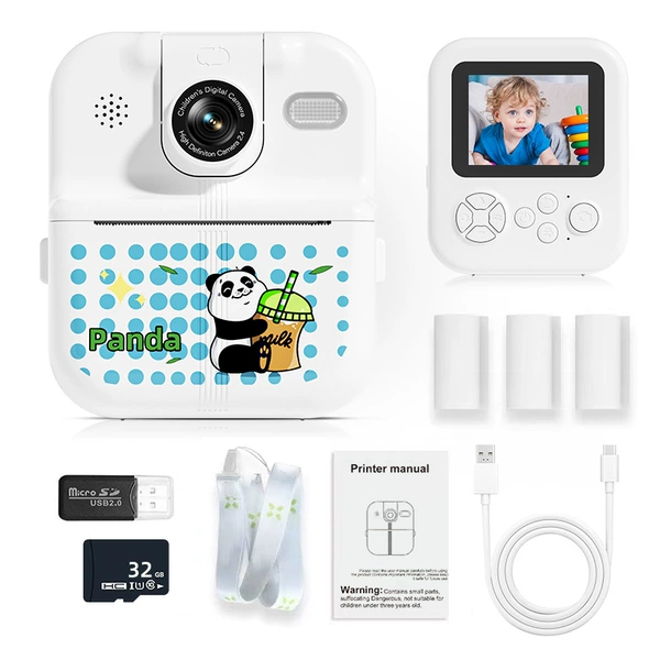 White lens *S, memory card, P02, panda, 32G