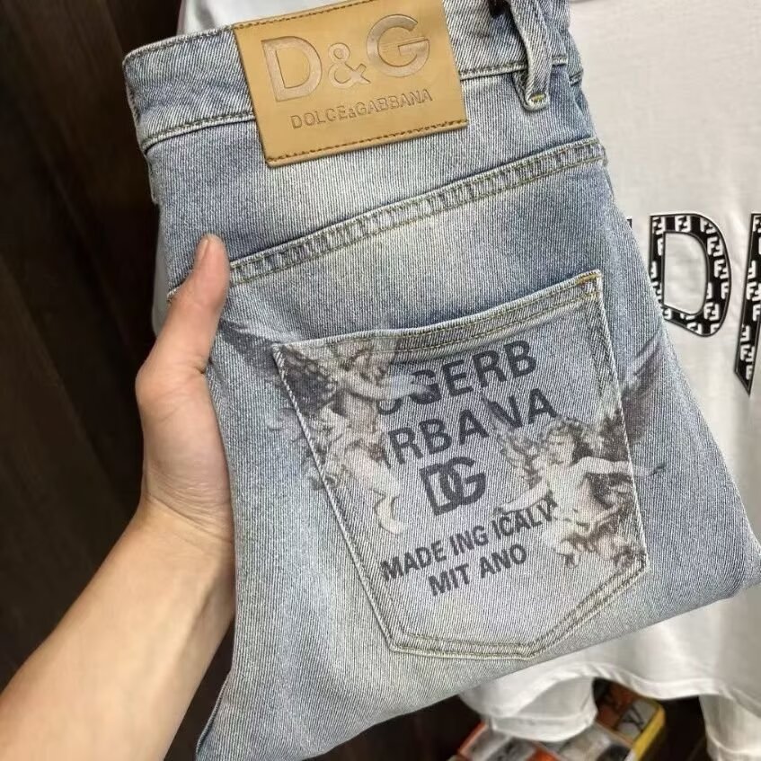 봄, 가을 남성용 고급 유럽 청바지 새로운 트렌디 브랜드 패션 스트레이트 스트레치 슬림 바지 캐주얼하고 다재다능함