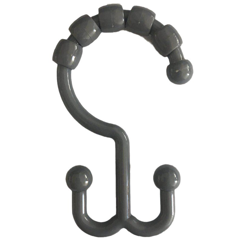 塑料五珠葫芦扣浴帘挂钩　塑料五珠浴室钩　塑料山型五珠浴室挂钩