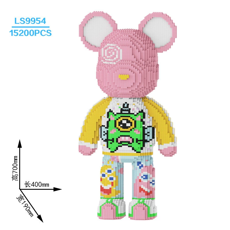 Constructor set Lego DIY small-brick fox toy, multi-size models 17–100 cm, birthday gift
