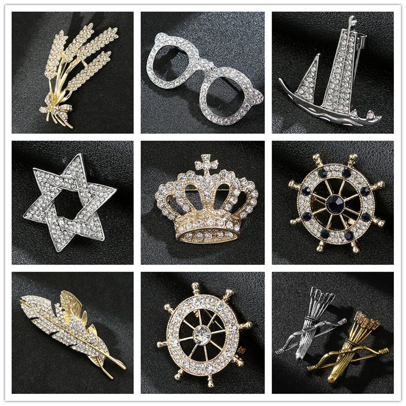 Brooches for men, Korean style accessories, trendy people's badges, accessories, suits, eagle personality, various mixed batches, high-end cartoon brooches