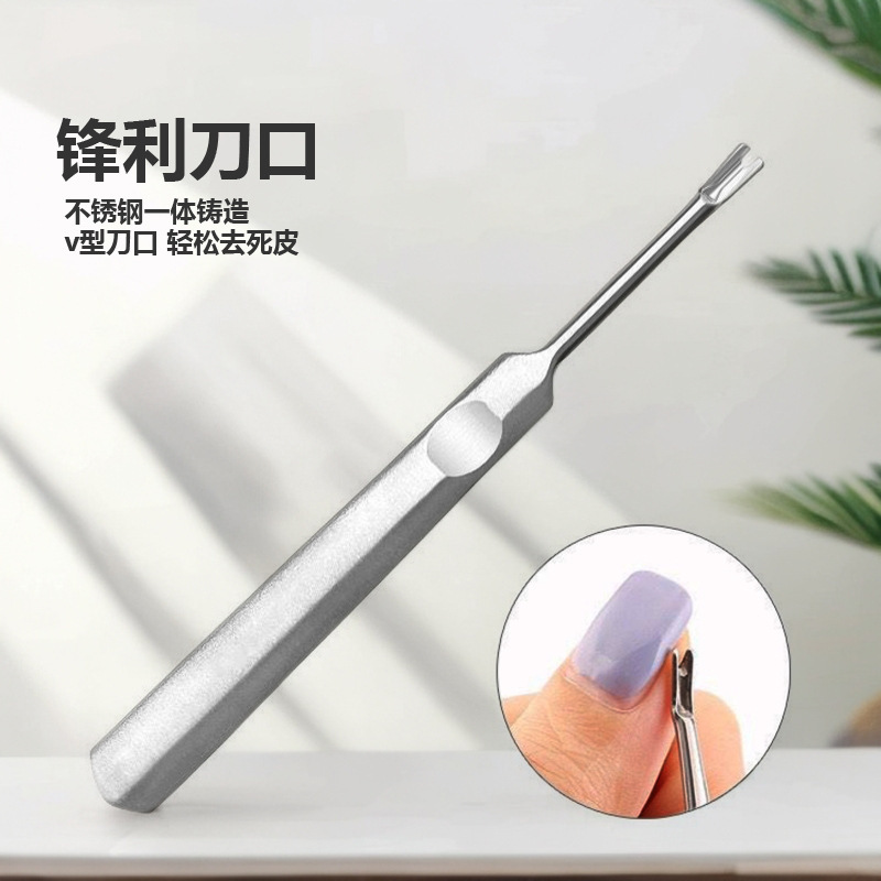 Exfoliating softener stainless steel for manicure for hands