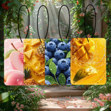 车载香薰香氛片车内持久淡香除异味香水挂件潮流汽车水果香片挂饰