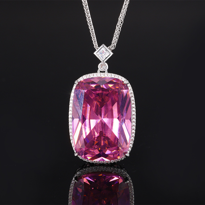 2024 nueva joyería Zhuang Shengsheng fondo de cobre chapado en oro simulación europea y americana rosa seca collar colgante cuadrado 20*28