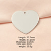 Sophisticated pendant stainless steel heart-shaped heart shaped, necklace, accessory, 33mm, mirror effect