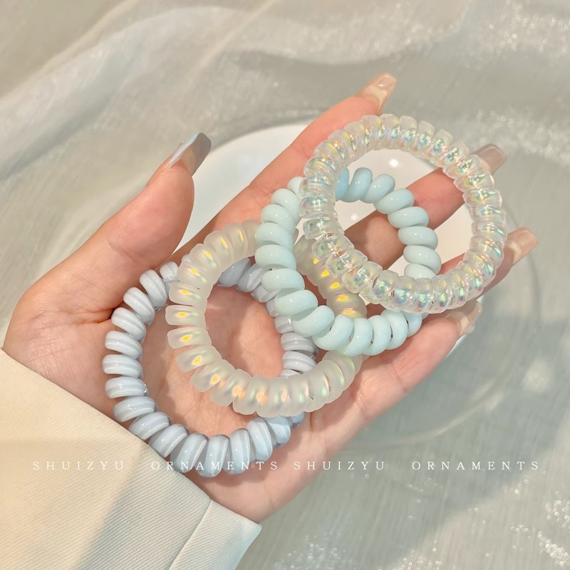 Caricatura encantadora anillo de pelo pulgar no daña el cabello de los niños correa de correa pequeña cuerda de cabello para niñas cuerda de cabello