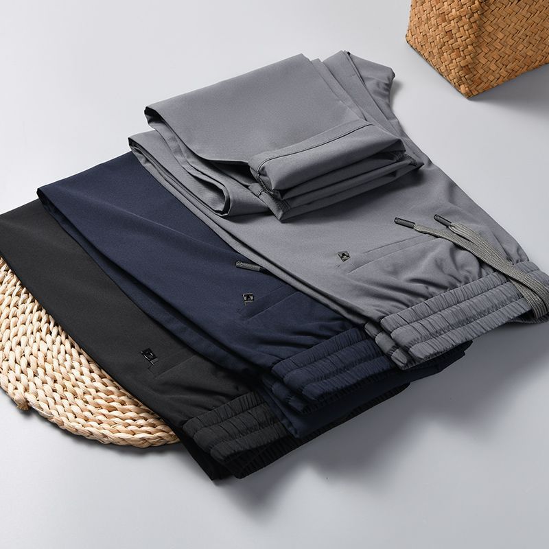 New Style Long Pants with Cooling Sensation, Men's Casual Pants for Spring and Summer, Thin Business Pants, Breathable Quick-Dry Sports Pants