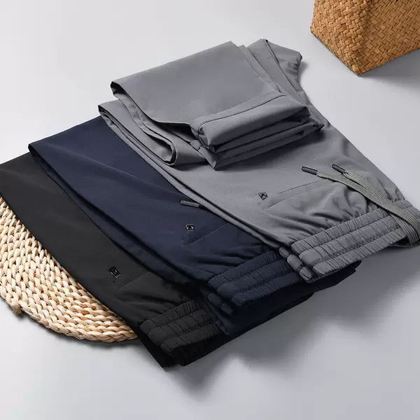 New Style Long Pants with Cooling Sensation, Men's Casual Pants for Spring and Summer, Thin Business Pants, Breathable Quick-Dry Sports Pants