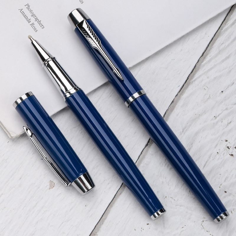 Business Gift Signature Metal Pen Corporate Customized Logo Engraving Neutral Advertising Pen Black Office Ball Pen
