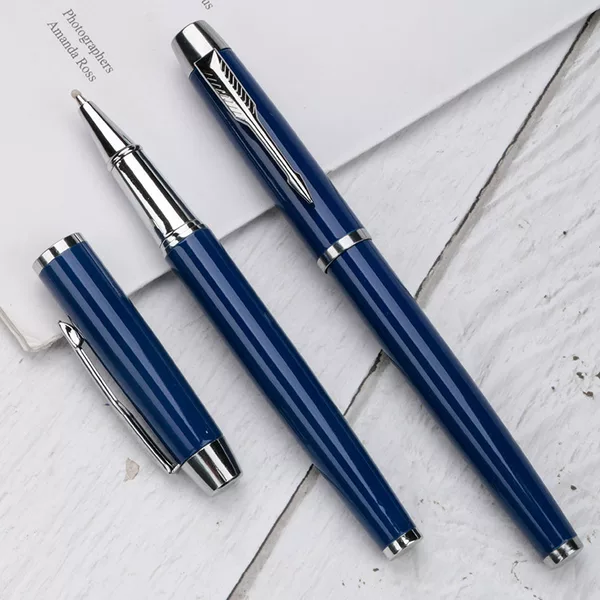 Business Gift Signature Metal Pen Corporate Customized Logo Engraving Neutral Advertising Pen Black Office Ball Pen