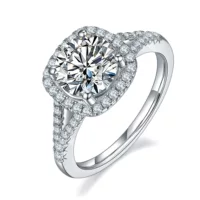 Легкое экстравагантное кольцо 1,5/2/3ct Мозамбик для женщин 925 серебряная сумка с квадратной рукой инкрустированное кольцо из большой калы Мозамбик