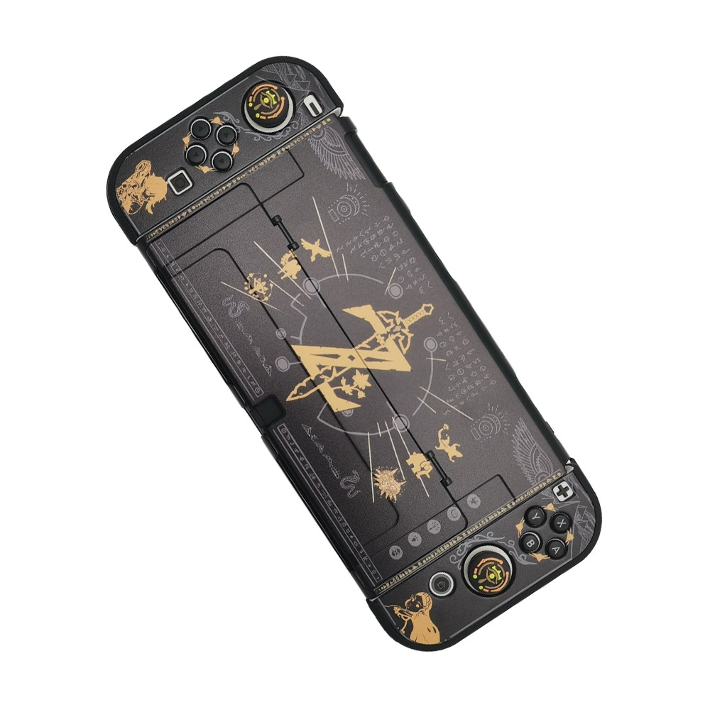 Защитная жесткая крышка (Nintendo Switch OLED) — разборная кожуховая крышка, печатные дизайны, варианты с rocker-бобами
