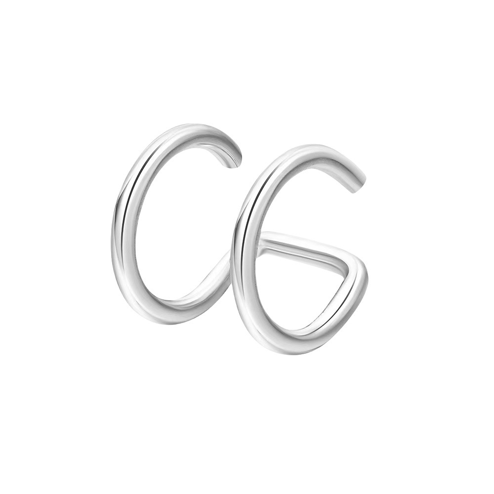 Oredos para damas creativas europeas y americanas Pendientes enrollados en espiral de cartílago no poroso Pendientes de clip de oreja de aleación ajustable para mujer