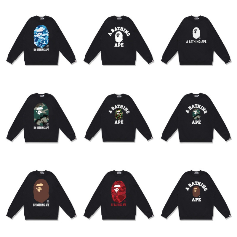 Foreign Trade Cross-Border Trendy Brand Camouflage Sweatshirt Men's Autumn and Winter Long-Sleeved Letter Print Loose Round Neck Pullover Casual Top