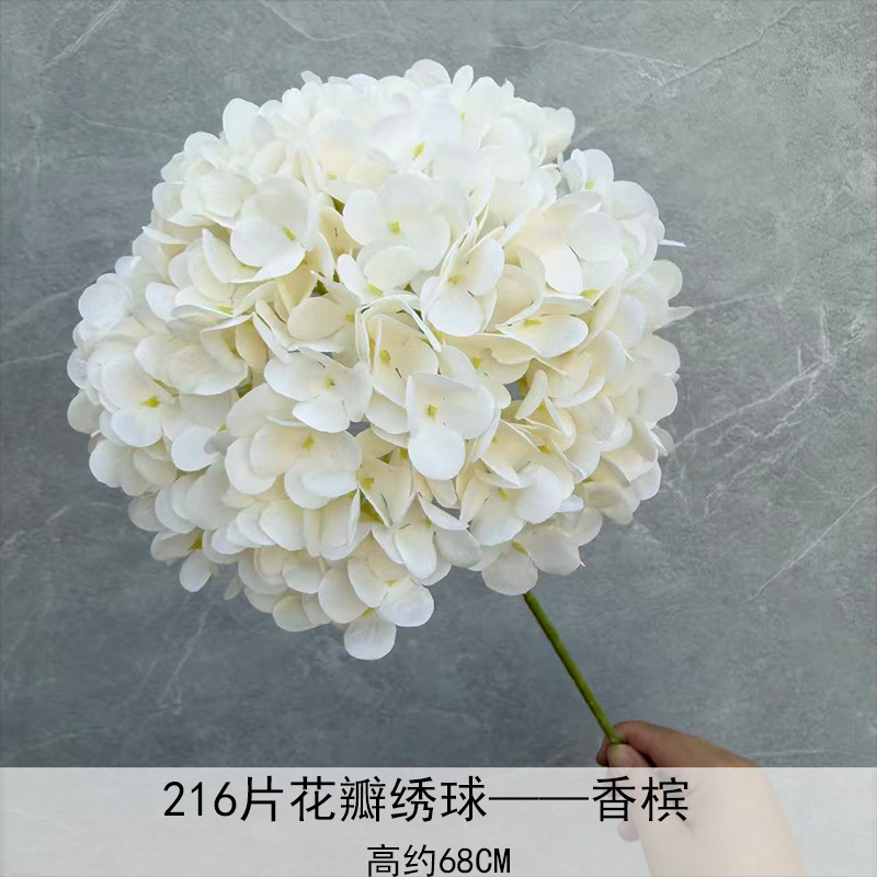 Nuevo en 2025, Decoración de Flores de Hortensia Individual en Forma de Piruleta, Recomendado para Decoración de Salones de Boda, Hoteles y Hogares, Diseño de Arreglos Florales, Decoración Suave