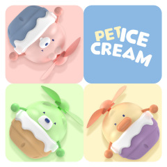 萌寵冰淇淋風扇 兒童迷你手持風扇usb充電戶外小風扇跨境禮品風扇