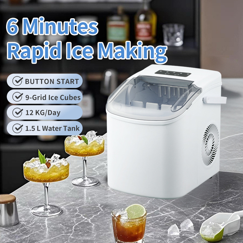 Ice maker household small portable dormitory office energy saving mute fast ice making lce maker in stock