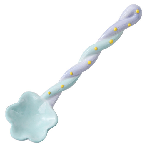 Ceramic Long-handled Spoon Household Ladle High-end Cute Instagram-style Mixing Spoon Coffee Spoon Girly Heart Spoon Wholesale