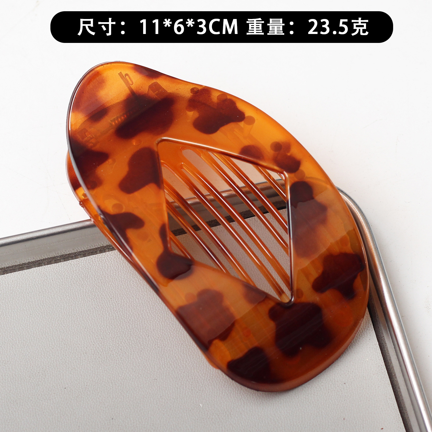 La nueva horquilla de diamante plano para PC, la parte posterior de la cabeza, la pinza para el cabello, el diseño curvo, el temperamento de la pinza de tiburón, los accesorios para el cabello image 26