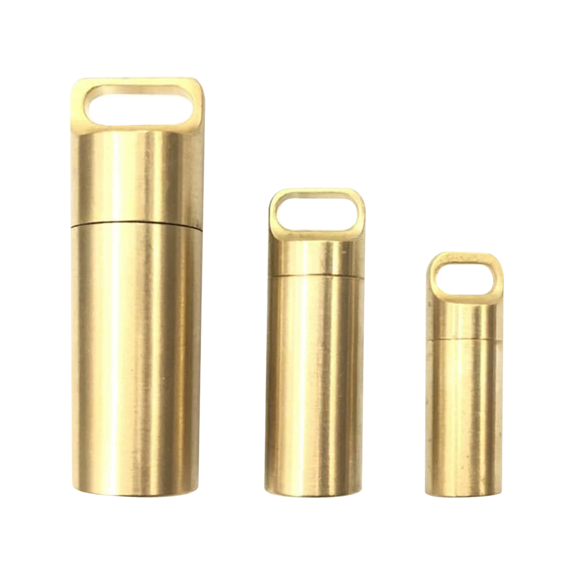 Латунная герметичная Кабина на открытом воздухе кемпинг EDC герметичный склад многофункциональная Подвеска для выживания водонепроницаемый резервуар водонепроницаемый склад Склад лекарств