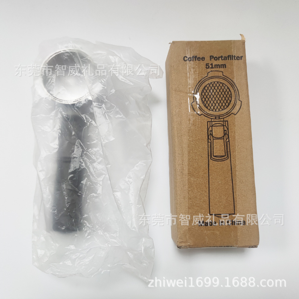 51mm bottomless coffee machine handle strainer powder bowl aluminum alloy HO coffee machine handle strainer coffee supplies