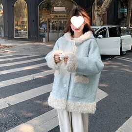 毛呢外套女冬季加厚夹棉2026新款韩版学生学院风可爱甜美呢子大衣
