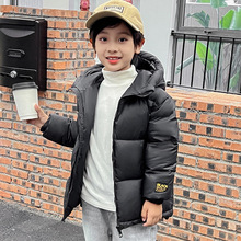 2024新款儿童黑金防寒服秋冬季男童女童加厚外穿保暖外套童装冬装