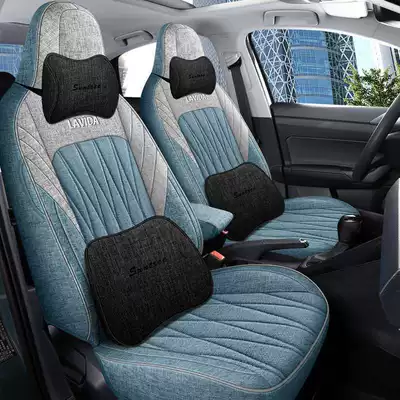 Modelə uyğun (Original) oturacaq örtükləri — Car Seat Cover Four Seasons - blue-gray-memory-foam-version-note-the-model-year-rear-half-pack