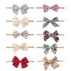 Brand children's hair accessory, set with bow, nylon headband, jewelry, European style, simple and elegant design