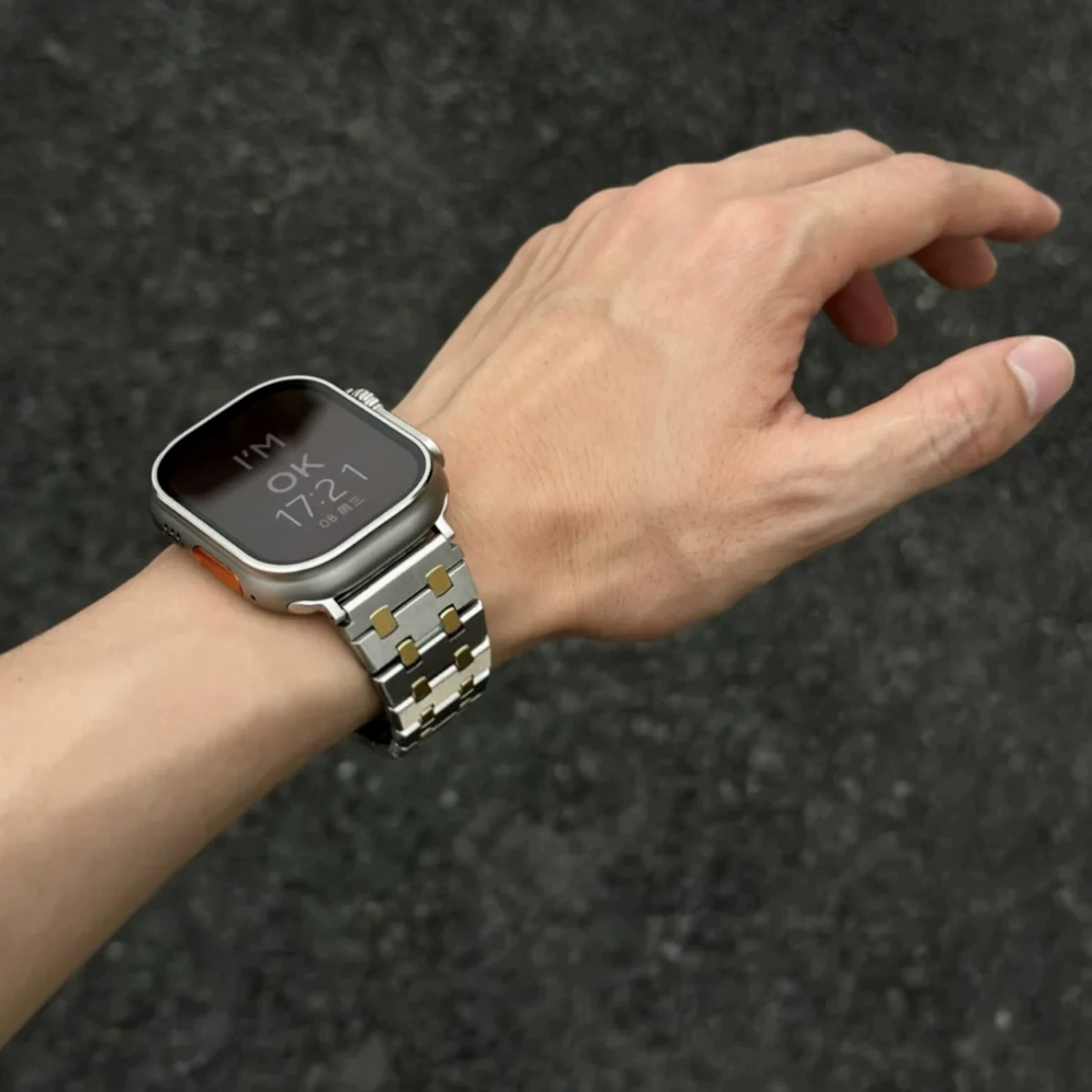 Подходит для Apple Watch 10 поколения SE, Yinjie нержавеющая сталь, Gundam ремешок для мужчин, Apple IWATCH S9 S8 S7