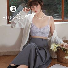 23春夏超薄蕾丝拼接10d冰丝凉感速干透气兔耳朵杯无钢无痕内衣