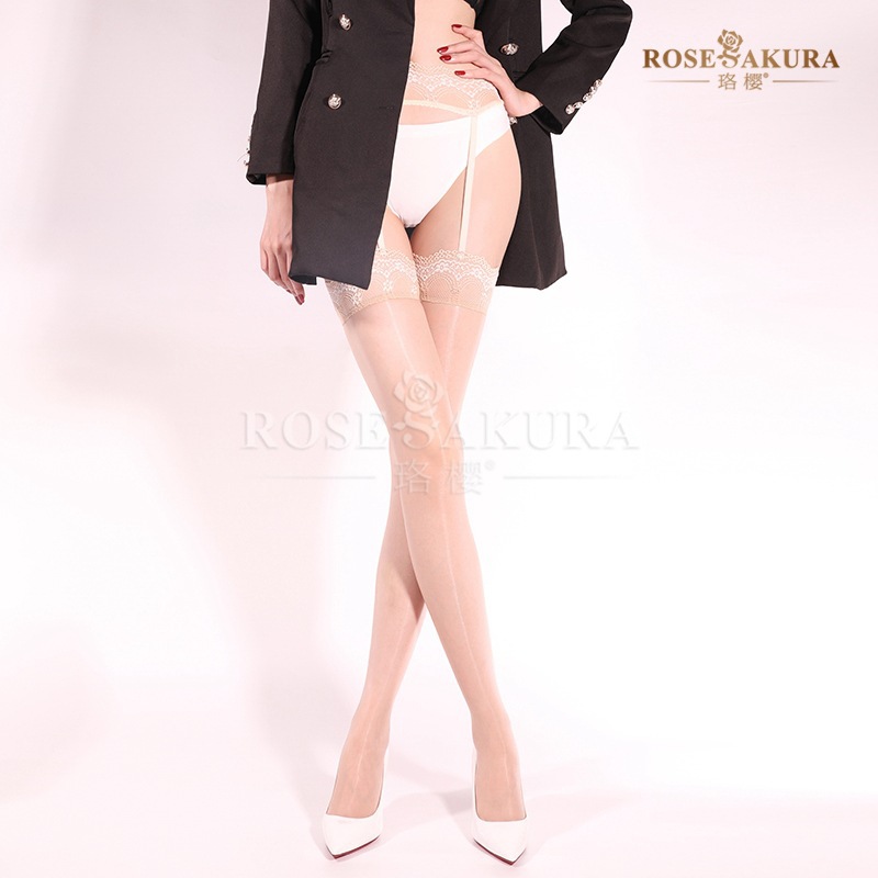 Luo Ying 8498 Aurora Contrast Color Lace Sling Sexy Stockings Temptation Stockings Ultra-thin Hollow-out