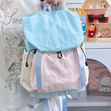 日系书包女ins风休闲轻便旅行背包男高中大学生外出上课双肩包潮