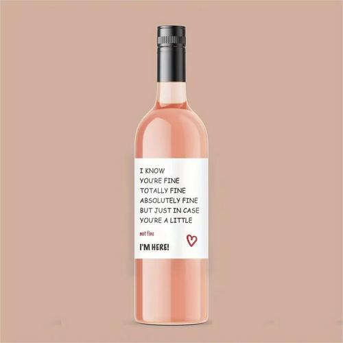 6 件装有趣的葡萄酒瓶自粘式标签，有趣的鼓励礼物，适合男士女士