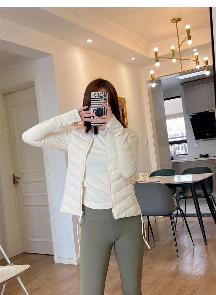 ChicShe Sports Yoga Down Jacket Women Skiing Running Hiking Autumn Winter Lightweight Fitness Inner Layer Windproof Warm Coat_voghion.com