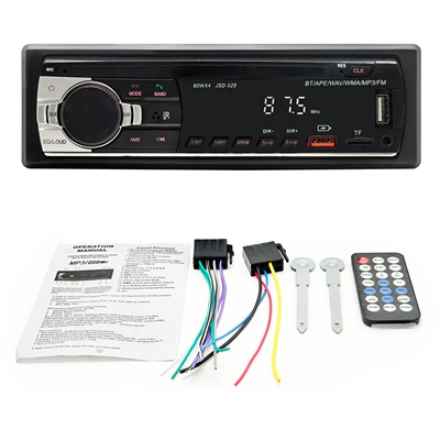 Single-Disk Universal Car Mp3 Bluetooth Player Card-Inserting Radio for Cars, Replacing Cd Player Jsd-520 (Car mp3) - official-standard-universal-cable-jsd-520-low-power-white-led-light-colorful-60cm-hardware-12v
