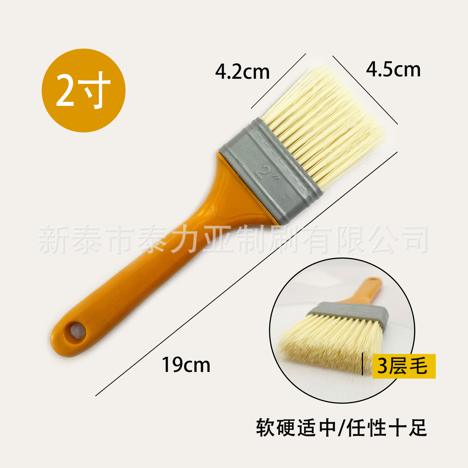 Fábrica al por mayor mango de plástico cepillo de plantación de cabello afilado cepillo de pintura de seda sin pelusa cepillo de barbacoa limpieza industrial cepillo de pelo suave