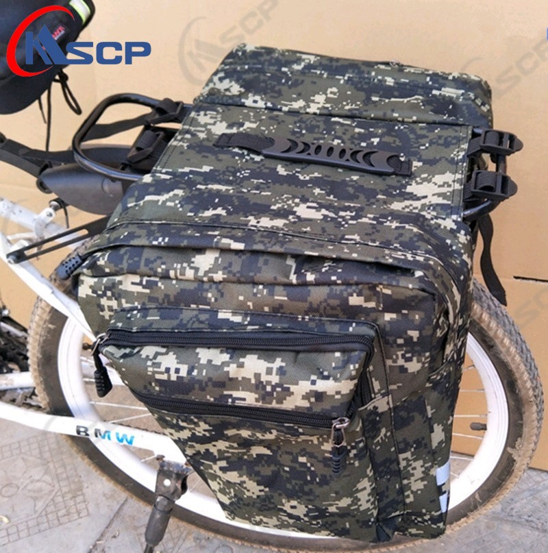 Bicicleta doble bolsa de carga grande bolsa de bicicleta de montaña bolsa de carga trasera bolsa de estante de bicicleta bolsa de carga doble equipo de ciclismo